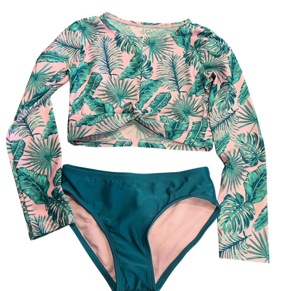 Roatan Swimwear Girls Swimwear Long Sleeve 3 piece Small Size 6